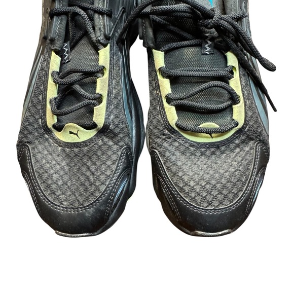 Puma RS Connect Drip Shoes Mens Size 11 Black Lime Blue Sneakers 38566101 - Picture 2 of 11